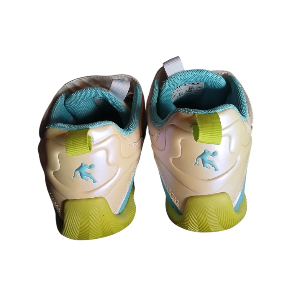 AND1 Athletic Shoes Florescent Blue & Green And Matellic Cream - Picture 5 of 6